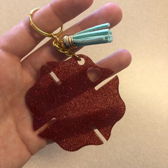 Handmade Fire Badge Keychain - Picture 2 of 6